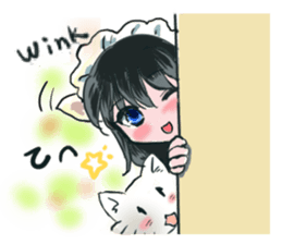 cat and Housemaid sticker #9134959