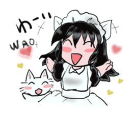 cat and Housemaid sticker #9134962