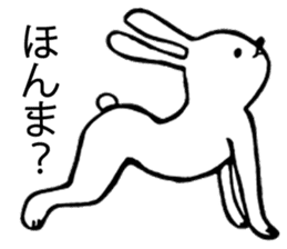 yoga rabbit sticker #9135539