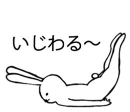 yoga rabbit sticker #9135555