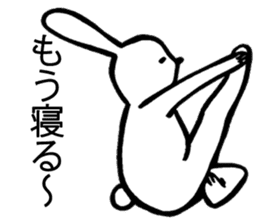 yoga rabbit sticker #9135562