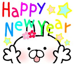 Frequently used words rabbit 8.New Year sticker #9136730