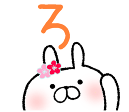 Frequently used words rabbit 8.New Year sticker #9136767