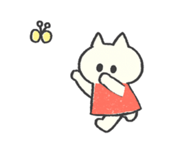 The kitten wearing a dress sticker #9136780