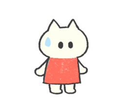 The kitten wearing a dress sticker #9136795