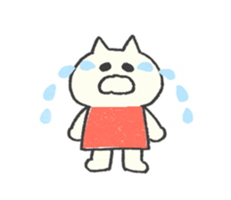 The kitten wearing a dress sticker #9136799