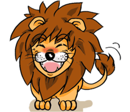 Girl and the Lion sticker #9137094