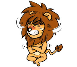 Girl and the Lion sticker #9137116