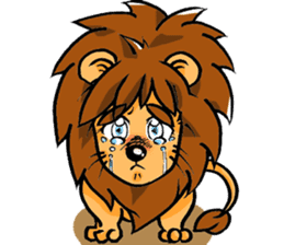 Girl and the Lion sticker #9137118