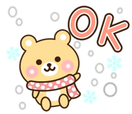 kind message bear (winter) sticker #9138060