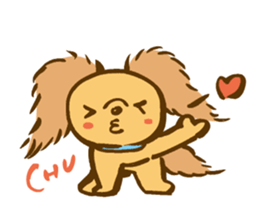 Cinnamon fluffy dog sticker #9139289