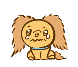 Cinnamon fluffy dog sticker #9139292