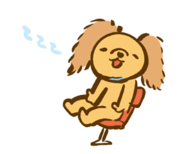 Cinnamon fluffy dog sticker #9139302