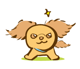 Cinnamon fluffy dog sticker #9139313