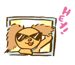 Cinnamon fluffy dog sticker #9139317