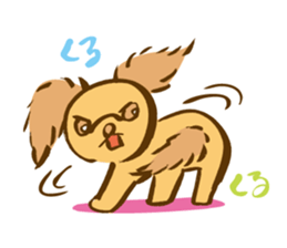 Cinnamon fluffy dog sticker #9139325