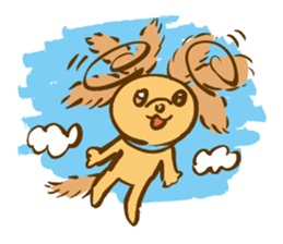 Cinnamon fluffy dog sticker #9139327