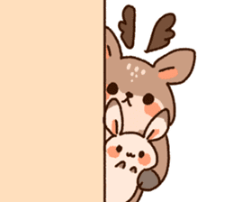 deer and rabbit sticker #9139816