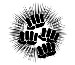 Let's talk by hand sticker #9140740