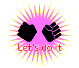 Let's talk by hand sticker #9140746