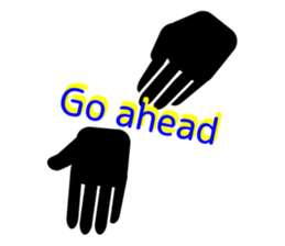 Let's talk by hand sticker #9140763