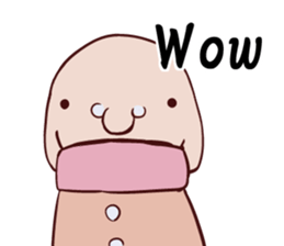 Round guy's face English edition sticker #9142728