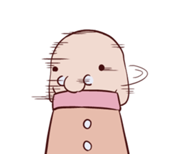 Round guy's face English edition sticker #9142732