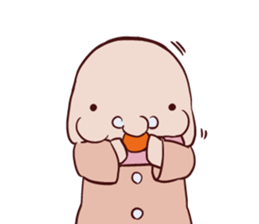 Round guy's face English edition sticker #9142734