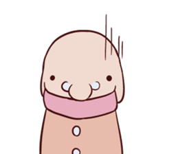 Round guy's face English edition sticker #9142739