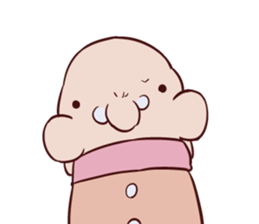 Round guy's face English edition sticker #9142740