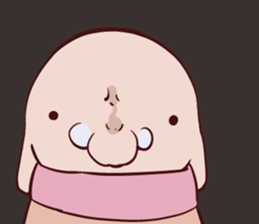 Round guy's face English edition sticker #9142741