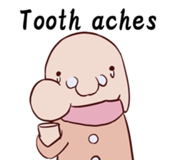 Round guy's face English edition sticker #9142743