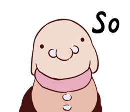 Round guy's face English edition sticker #9142747