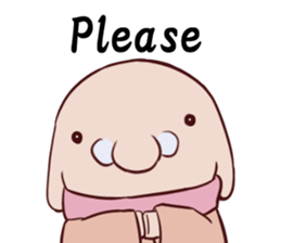 Round guy's face English edition sticker #9142750