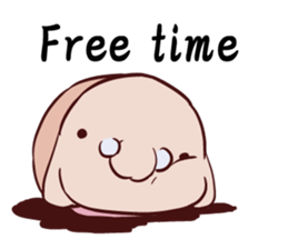 Round guy's face English edition sticker #9142751