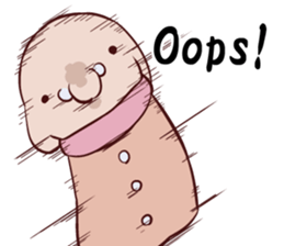 Round guy's face English edition sticker #9142753