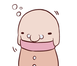 Round guy's face English edition sticker #9142754