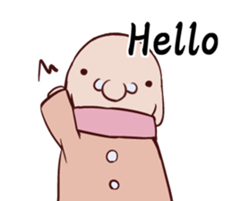 Round guy's face English edition sticker #9142755