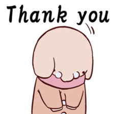 Round guy's face English edition sticker #9142760