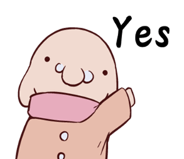 Round guy's face English edition sticker #9142761