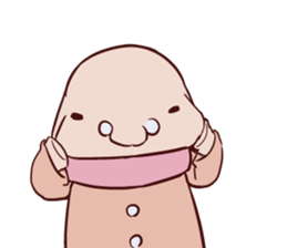 Round guy's face English edition sticker #9142764