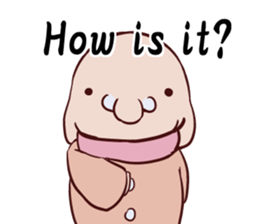 Round guy's face English edition sticker #9142765