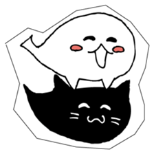 Soul of a seal and a black cat. sticker #9142849