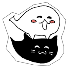 Soul of a seal and a black cat. sticker #9142849