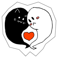 Soul of a seal and a black cat. sticker #9142850