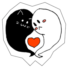 Soul of a seal and a black cat. sticker #9142850