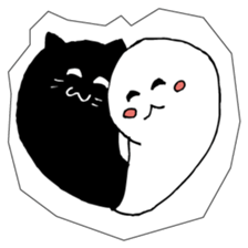Soul of a seal and a black cat. sticker #9142853