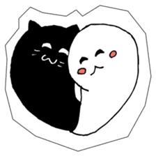 Soul of a seal and a black cat. sticker #9142853