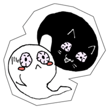 Soul of a seal and a black cat. sticker #9142856