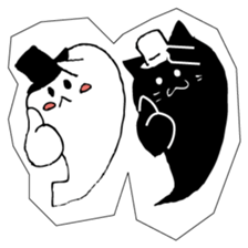 Soul of a seal and a black cat. sticker #9142857